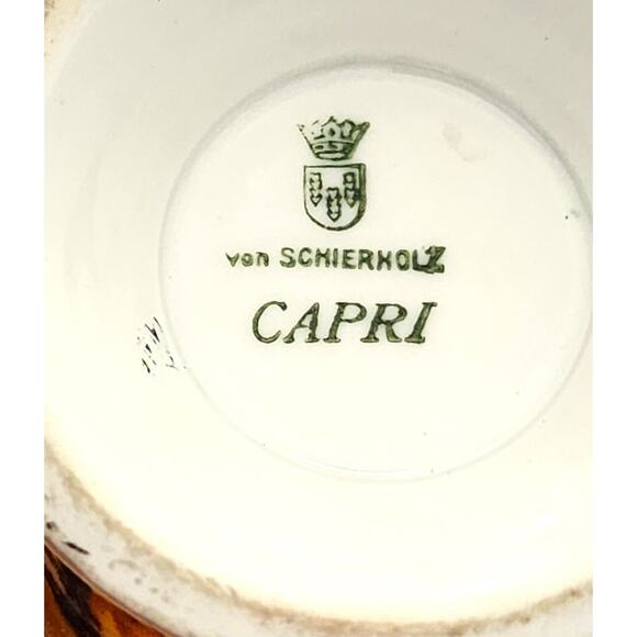 CUP & SAUCER-VON SCHIERHOLZ-CAPRI-3D Embossed-Cherubs-Unique Set-Gold Trim - Picture 12 of 16